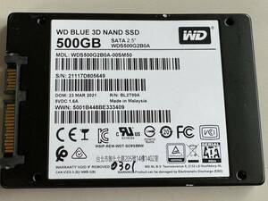 WD BLUE SSD 500GB[ operation verification ending ]0301
