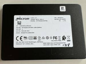 Micron SSD 256GB【動作確認済み】0318