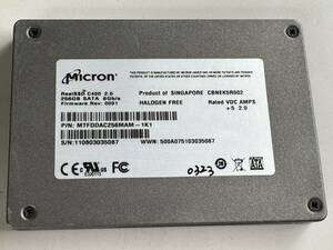 Micron SSD 256GB【動作確認済み】0323