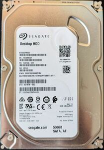 SEAGATE(シーゲート)製 HDD ST500DM002-1SB10A 500GB 3.5インチ SATA600 7200rpm 18668 時間使用 [4MNWF]