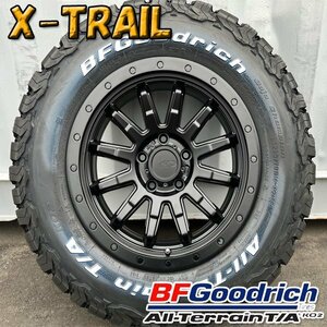 エクストレイル 16インチ 7.5j 114.3 225/70R16 BF Goodrich 新品 タイヤホイールセット マットブラック T30 T31 T32 デリカD5 CX-5 RAV4