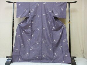 1 иен хорошая вещь .. кимоно мелкий рисунок ... японский костюм японская одежда снег колесо олень. . полька-дот симпатичный модный высококлассный . длина 162cm.67cm[ сон работа ]***