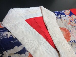 1 иен хорошая вещь натуральный шелк длинное нижнее кимоно .. тип . японский костюм японская одежда античный Taisho роман переделка товар . длина 125cm.63cm[ сон работа ]***