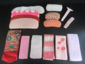 中古 着付け 小物セット まとめて15点 和装小物 和柄 和装 和服 教室 初心者 練習 趣味【夢職】★★