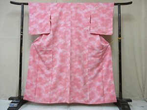 1 иен хорошая вещь натуральный шелк кимоно мелкий рисунок .. японский костюм японская одежда .. градация дуть .... цветок симпатичный модный высококлассный . длина 149cm.66cm[ сон работа ]***