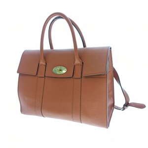 Mulberry Bayswater マルベリー ベイズウォーター 2WAYハンドバッグ オレンジ レザー トート ショルダー レディース ブランド 中古