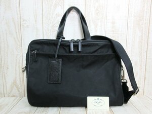 PRADA/ Prada :2WAY briefcase business bag VIAGGIO V407S Nero black used /USED