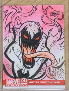 Upper Deck 2020-21 Marvel Marvel Annual Sketch Card anti venomBy Tim Shinn 1/1