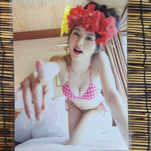 [ высокое качество толстый 150μ ламинирование обработка ] Yamamoto Sayaka купальный костюм A4 журнал вырезки 6 страница [ bikini model ]l11