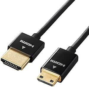  Elecom mini HDMI cable 1m 4K × 2K correspondence super slim black DH-HD14SSM10B