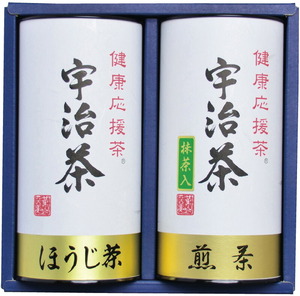 夏の贈り物お中元 宇治茶詰合せ(健康応援茶) 抹茶入煎茶（100g）・ほうじ茶（60g）×各1