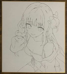 直筆 イラスト色紙