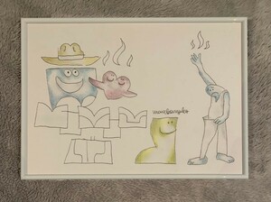 MARK GONZALES GONZ マークゴンザレス 直筆イラスト サイン入り 原画 ART作品 038