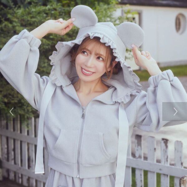 Areeam Disney ミッキー ワッフルパーカー ライトブルー あいにゃん アリーム ディズニー 完売