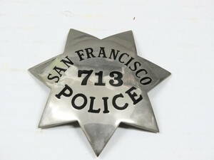  Police badge San Francisco Police 713 used 