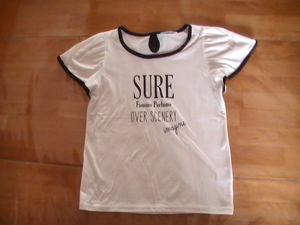 *NICE CLAUP short sleeves cut and sewn M size corresponding white * black USED postage 180 jpy ~*