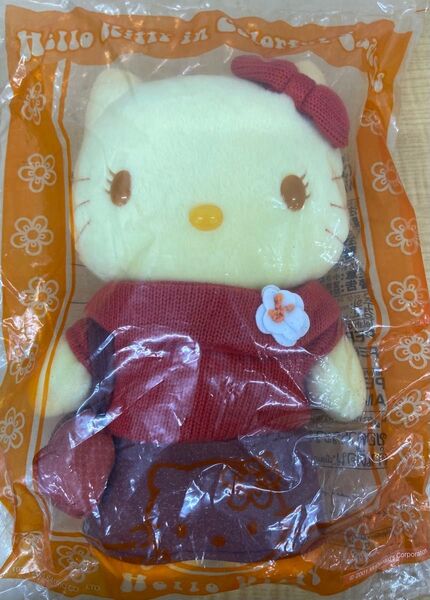 未開封!ハローキティマクドナルドコラボぬいぐるみ(イエローキティ秋?バージョン