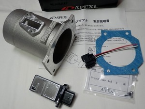 APEX R35エアフロ変換アダプター 日産純正センサー付 パワーFC用データ付 カプラー付 22680-7S000 500-AA08 Φ80 Z32エアフロ同寸法 APEXi