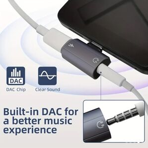 USB-C 3.5mm 2in1 オーディオアダプター