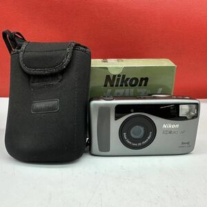 ▽ Nikon ZOOM 310 AF コンパクトフィルムカメラ 35-70mm Macro シャッター、フラッシュOK 動作確認済 箱、ポーチ付き ニコン
