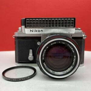□ Nikon F アイレベル 一眼レフカメラ フィルムカメラ ボディ NIKKOR-S Auto 5.8cm F1.4 レンズ 露出計OK ジャンク ニコン