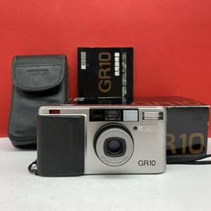 □ RICOH GR10 コンパクトフィルムカメラ GR LENS 28mm F2.8 動作確認済 シャッター、フラッシュOK 説明書 リコー