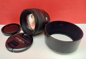 # MINOLTA AF 85mm F1.4(22)D camera lens operation verification settled A mount SONY Minolta 