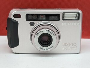 ▼ PENTAX ESPIO 120Mi コンパクトフィルムカメラ ZOOM LENS 38-120mm 動作確認済 シャッター、フラッシュOK ペンタックス