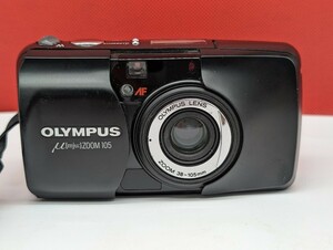 ▼ OLYMPUS μ [mju:] ZOOM 105 コンパクトフィルムカメラ ZOOM 38-105mm 通電確認済 ジャンク オリンパス
