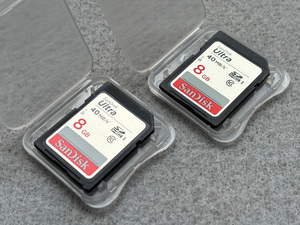 SanDisk Ultra SDカード 8GB 2枚・SDHC スピードクラス10・40MB/s サンディスク SDメモリカード ほぼ未使用