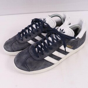 GAZELLE 26.5cm/adidas ガゼル ガッツレー アディダス スニーカー 紺 ネイビー 白 中古 古着 メンズ ad5164