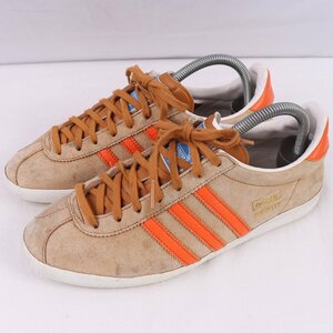 GAZELLE OG 25.0cm/adidas ガゼル ガッツレー アディダス スニーカー ブラウンベージュ オレンジ 中古 古着 メンズ ad5176