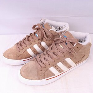 CAMPUS Vulc MID 27.5cm/adidas キャンパスVulcミッド アディダス スニーカー キャメルブラウン 白 中古 古着 メンズ ad5187