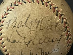 беж блюз др. автограф мяч *1934 год день рис на . бейсбол собрание 