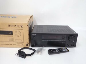 [ beautiful goods ]ONKYO TX-SR343 HDCP 2.2 correspondence 5.1chAV amplifier /Bluetooth correspondence AV receiver Onkyo original box / remote control attaching ^ 6E78D-1