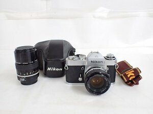 Nikon ニコン EL2 一眼レフフィルムカメラ NIKKOR 50mm F1.4/NIKKOR 135mm F2.8 レンズ2本セット ケース付 ∴ 6E7EB-2