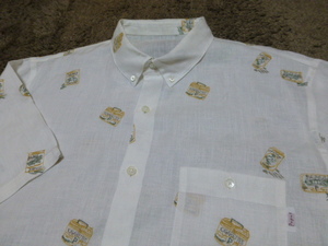 Papas* Papas * short sleeves linen shirt 50L super-beauty goods!