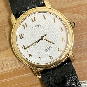 [1995年製/希少:ヴィンテージ/稼働]SEIKO セイコー LUCENT PARIS/フランス製/パリモデル/アラビア/腕時計