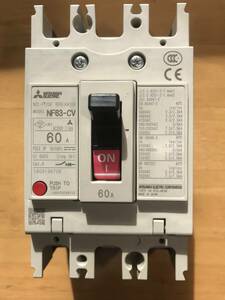 ★未使用品 三菱電機ノーヒューズ遮断機 NF63-CV 3P 60A NO.4★