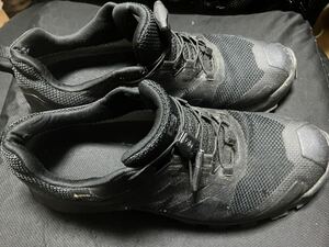 サロモン トレッキングシューズ 登山 靴 GORETEX contagrip 黒 中古 27.5cm メンズ salomon ローカット 1スタ