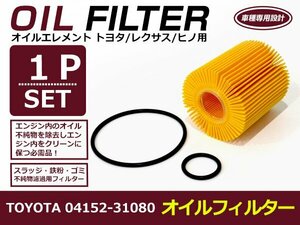 オイルフィルター トヨタ レジアスエース TRh200V/K 互換 純正品番 04152-31080 1個 単品 メンテナンス オイル