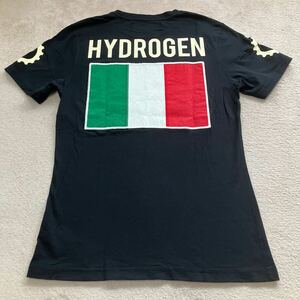 HYDROGEN ハイドロゲン イタリアフラッグ Tシャツ ブラック サイズXS バックプリントあり トルコ製 超美品