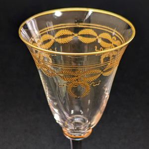 ■オールドバカラ ビザンティン　金彩　リキュールグラス　高8.8cm　フランス　アンティーク BACCARAT AA