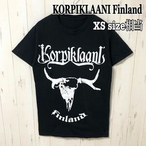 KORPIKLAANI Finland コルピクラーニ バンドtシャツ メタル フィンランド 両面プリント デカロゴ モノトーン 半袖 黒 ブラック 古着 輸入