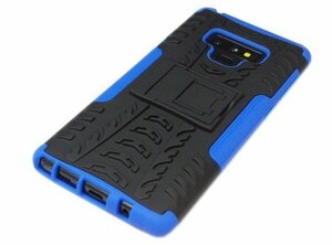 Galaxy Note9 SC-01L SCV40 ギャラクシー docomo AU 鎧 アーマー フィット PC-TPU スタンド ハード ケース カバー ブルー