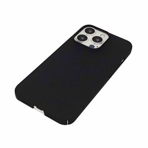iPhone 13 Pro Max ジャケット シンプル 無地 プラスチックハード アイフォン アイホン 13 プロ マックス ケース カバー ブラック 黒色