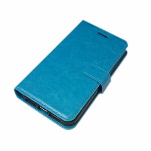 iPhone XR 手帳型 スタンド カードホルダー フェイクレザー 合皮革 アイフォン XR アイホン XR ケース カバー ターコイズブルー 青緑色