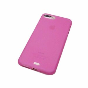 iPhone 8 Plus/7 Plus アイフォン アイホン プラス サラサラ肌触り TPU 非光沢 マット ケース カバー クリアピンク 透明/桃色