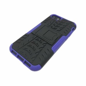 iPhone SE(第3/第2世代)/8/7 アイフォン アイホン SE3 SE2 スタンド 凸凹 アーマー 鎧 二重構造 ハード ケース カバー パープル 紫色