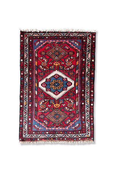 【最終特価】80 x 54cm 80-90s Persian SMALL RUG ペルシャ絨毯 トライバル ラグ 手織 イラン